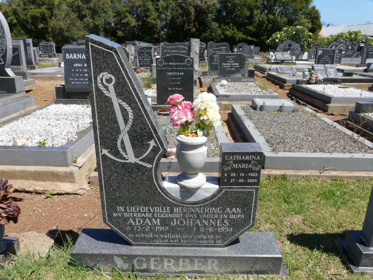 GERBER Adam Johannes 1917-1994 &amp; Catharina Maria 1925-2005