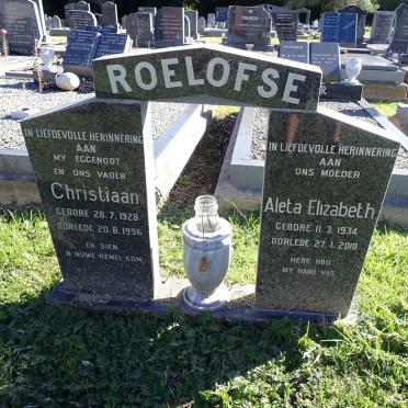 ROELOFSE Christiaan 1928-1996 & Aleta Elizabeth 1934-2010