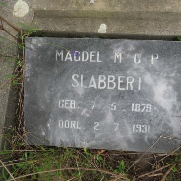 SLABBERT Magdel M.C.P. 1879-1931 