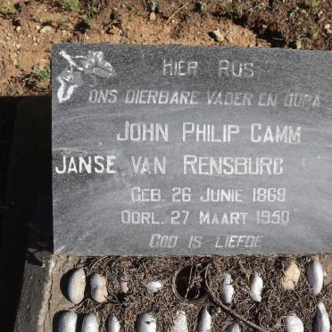 RENSBURG John Philip Camm, Janse van 1869-1950