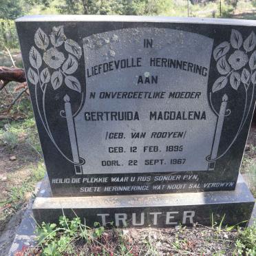 TRUTER Gertruida Magdalena nee VAN ROOYEN 1895-1967