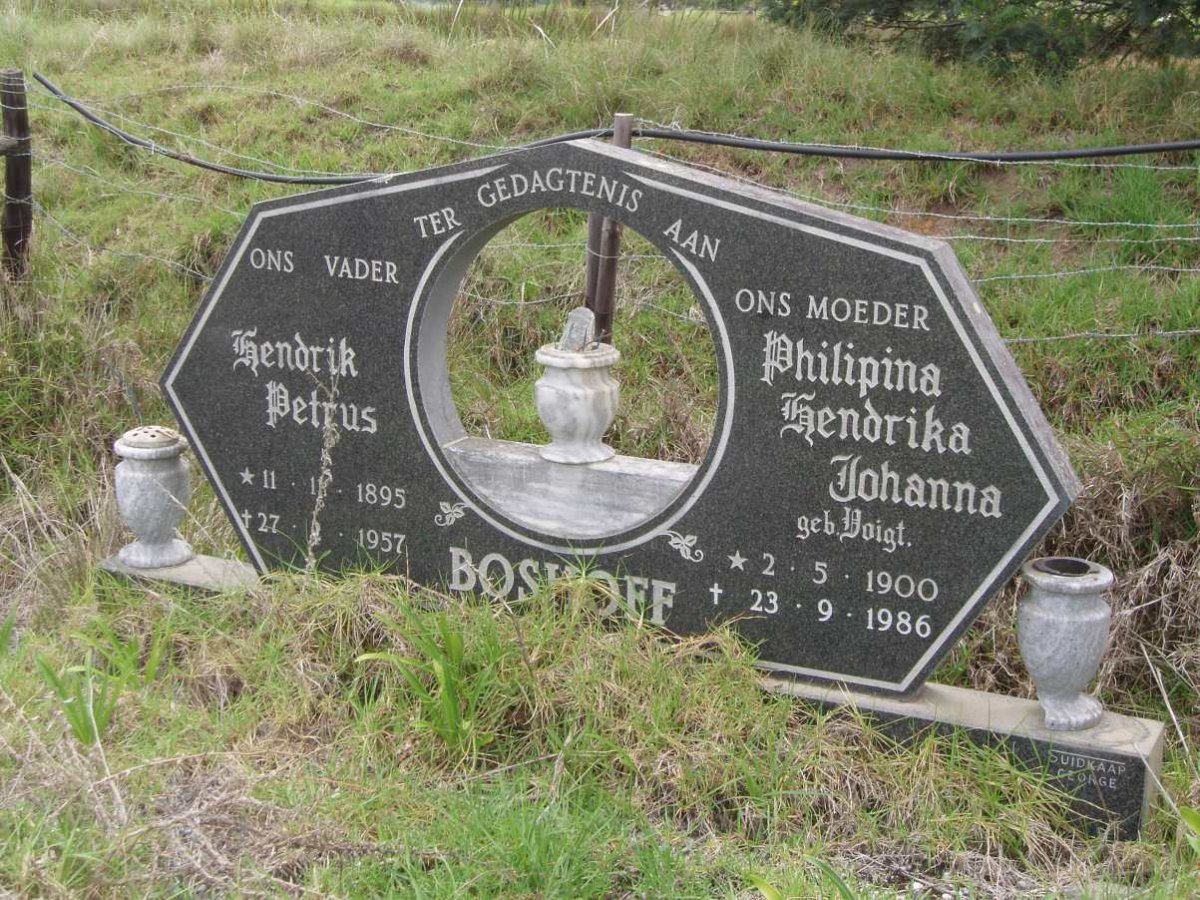 BOSHOFF Hendrik Petrus 1895-1957 &amp; Philipina Hendrika Johanna VOIGT 1900-1986