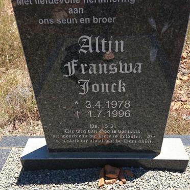 JONCK Altin Franswa 1978-1996