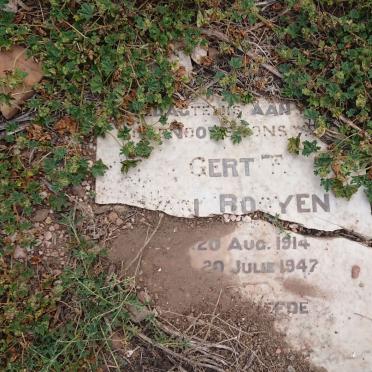 ROOYEN Gert F., van 1914-1947