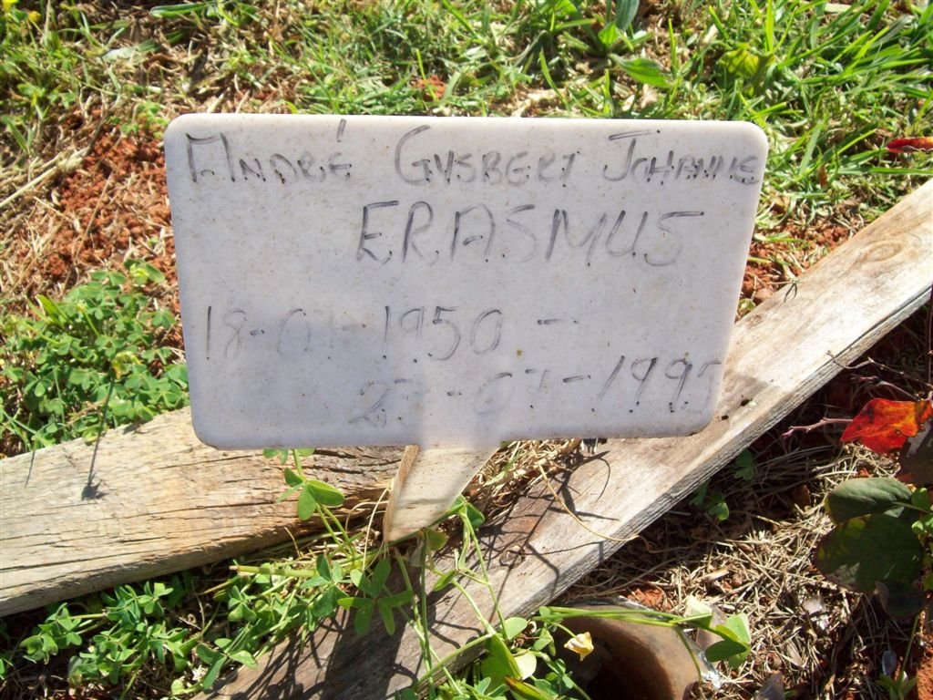 ERASMUS André Gysbert Johannis 1950-1995
