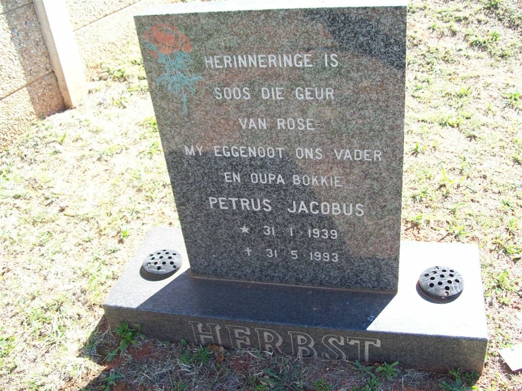 HERBST Petrus Jacobus 1939-1993