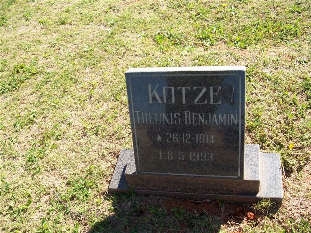 KOTZE Theunis Benjamin 1914-1993
