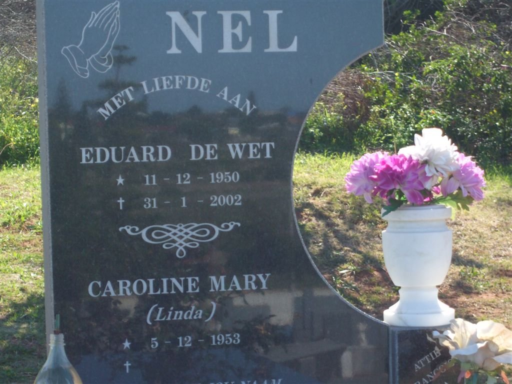 NEL Eduard de Wit 1950-2002 &amp; Caroline Mary 1953-