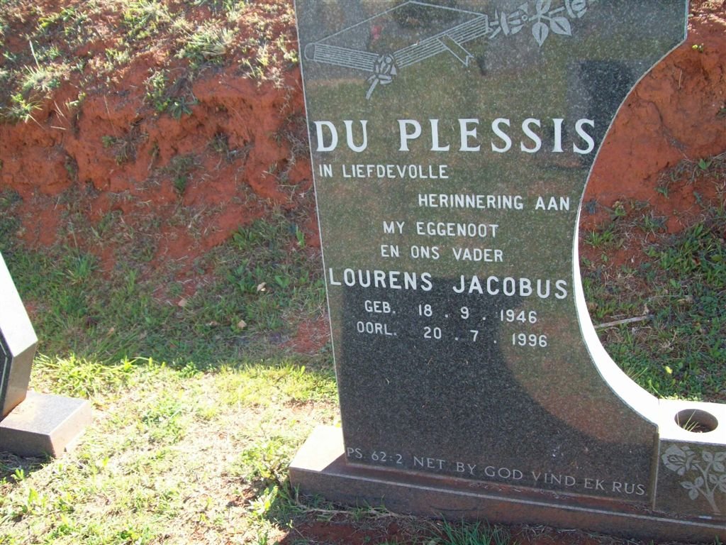 PLESSIS Lourens Jacobus, du 1946-1996