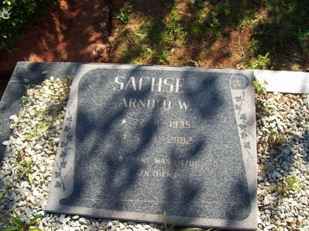 SACHSE Arnold W. 1935-2002