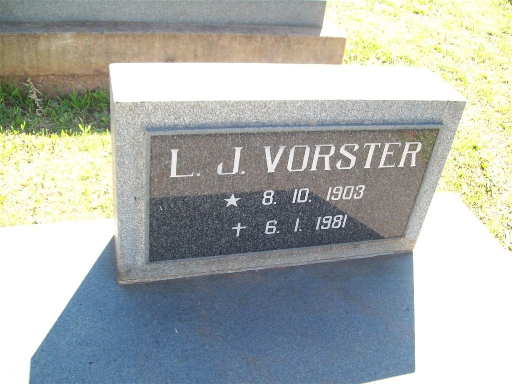 VORSTER L.J. 1903-1981