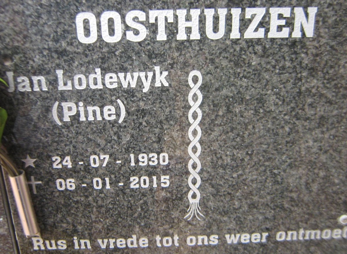 OOSTHUIZEN Jan Lodewyk 1930-2015