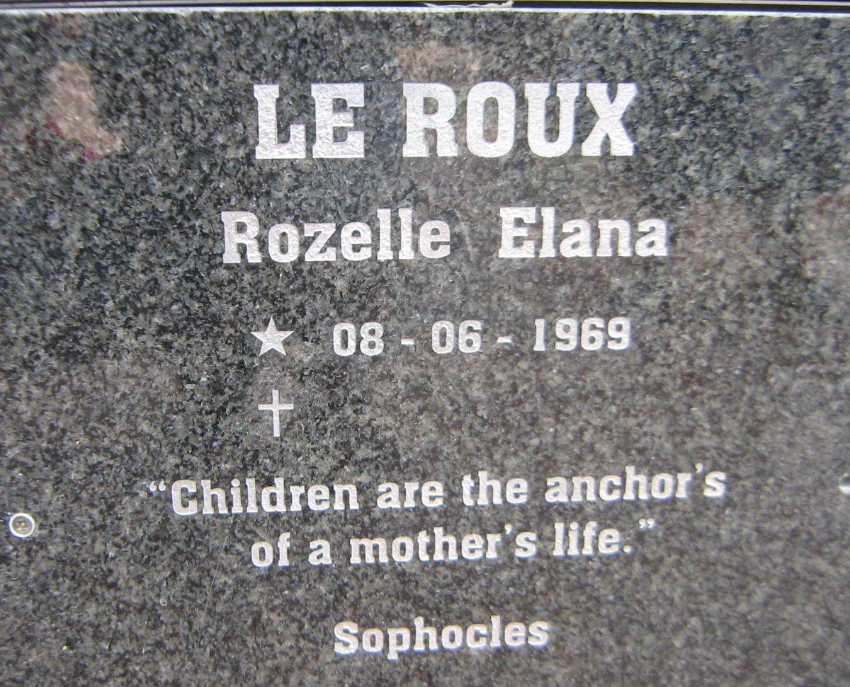 ROUX Rozelle Elana, le 1969-