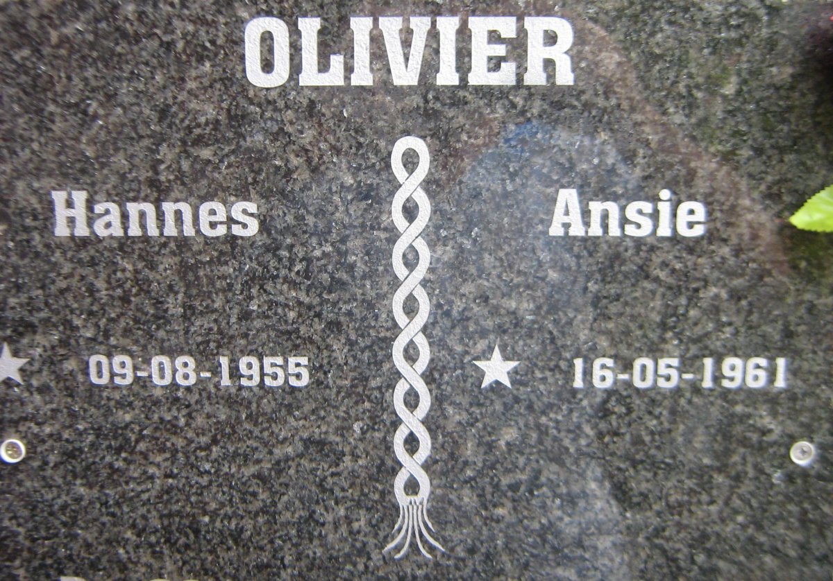 OLIVIER Hannes 1955- &amp; Ansie 1961-