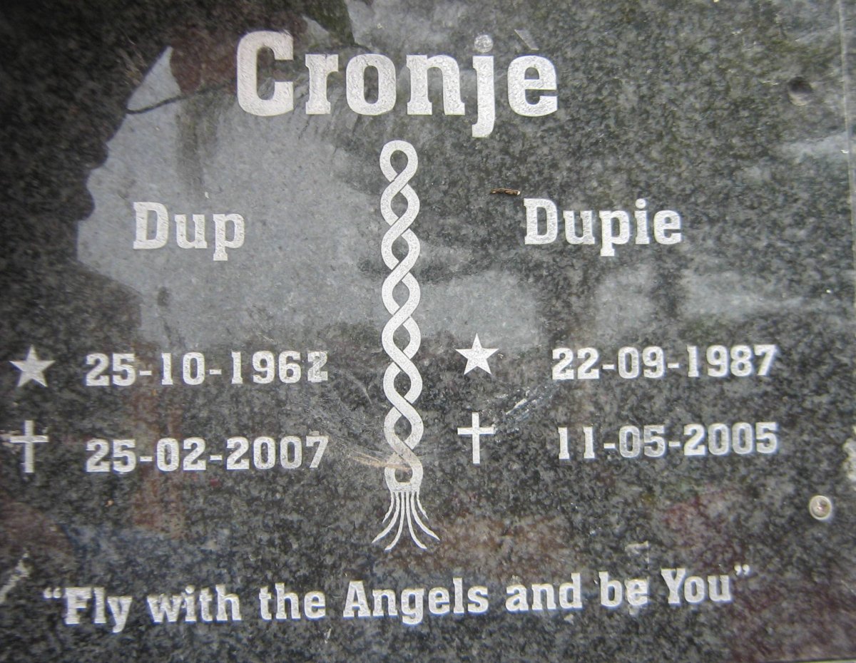 CRONJE Dup 1962-2007 :: CRONJE Dupie 1987-2005