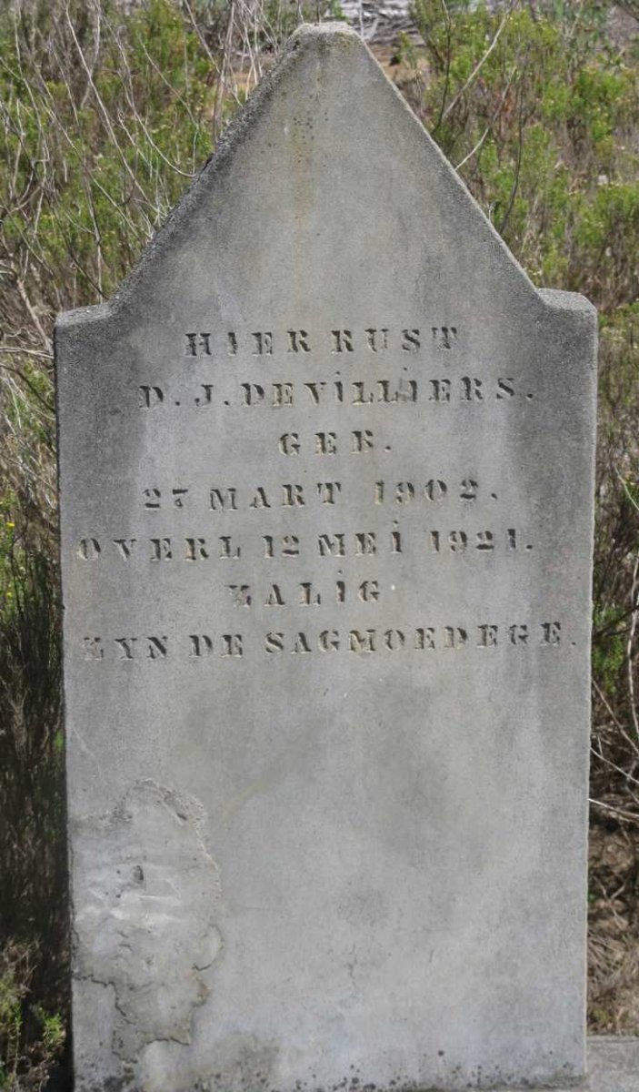 VILLIERS D.J., de 1902-1921