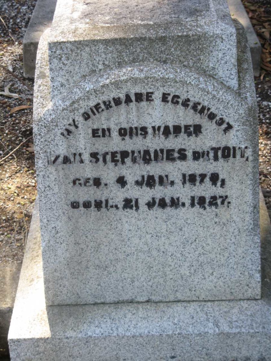 TOIT Izak Stephanes, du 187?-1927