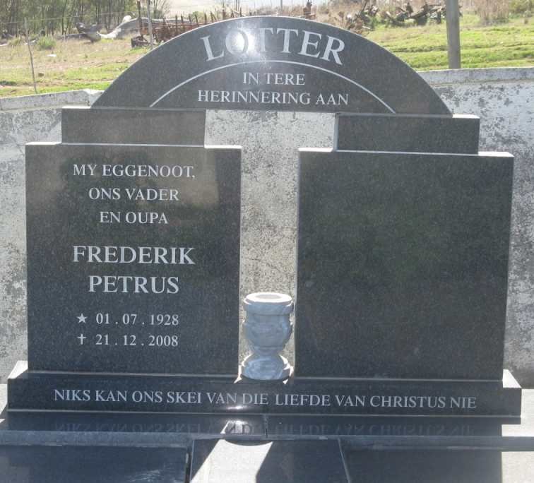 LOTTER Frederik Petrus 1928-2008