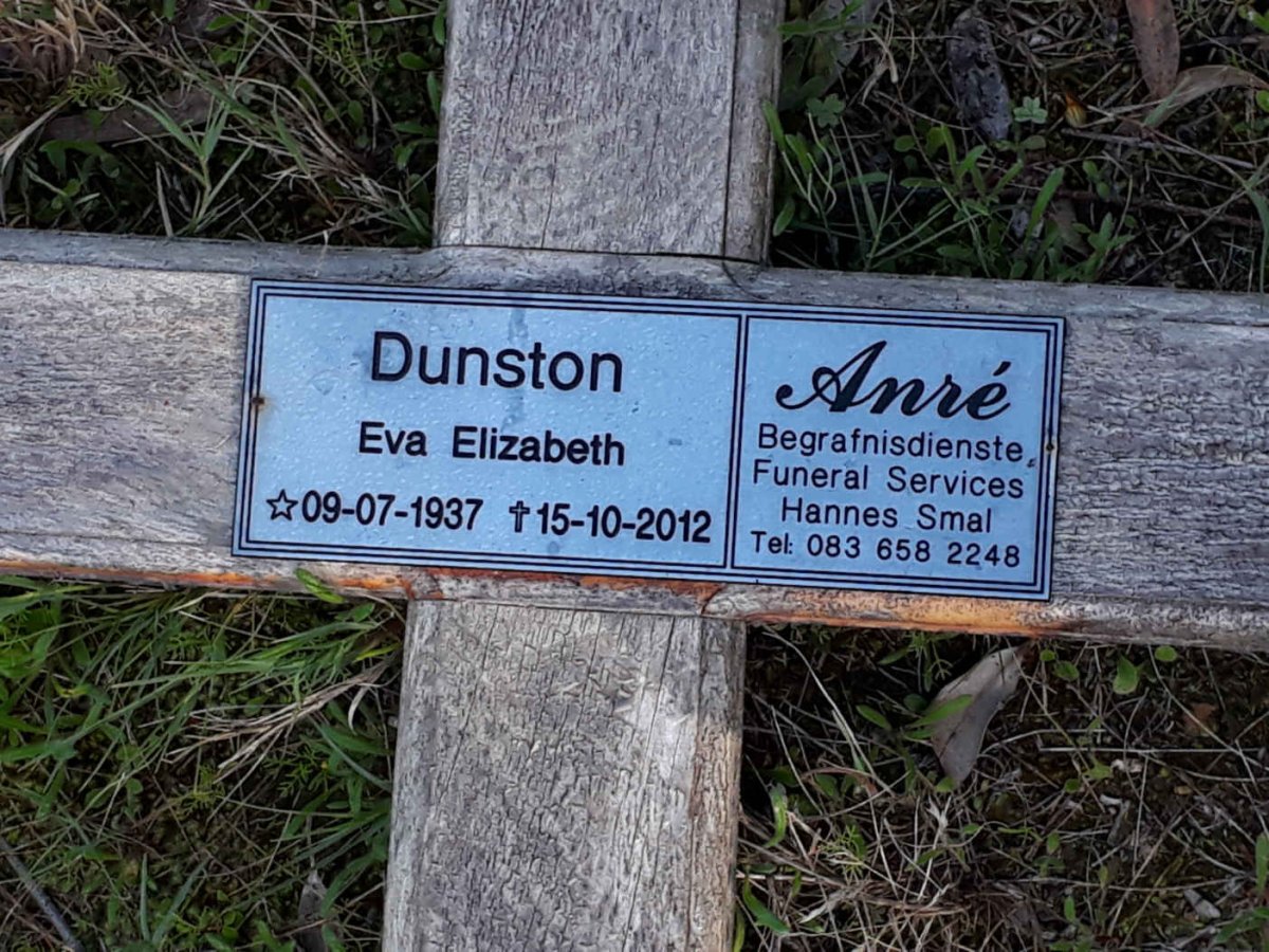 DUNSTON Eva Elizabeth 1937-2012