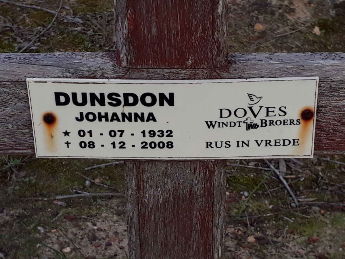 DUNSDON Johanna 1932-2008