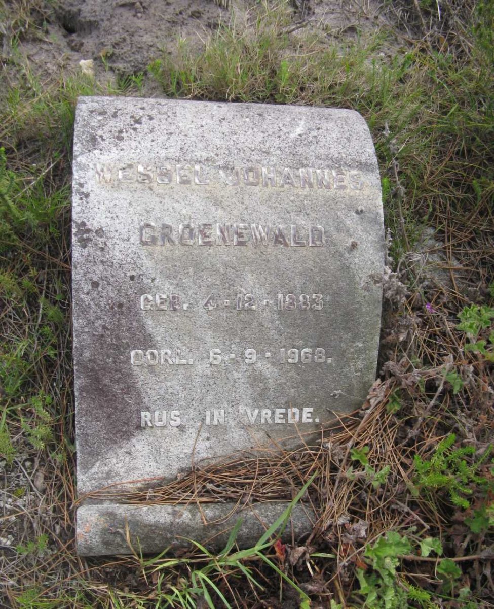 GROENEWALD Wessel Johannes 1883-1968