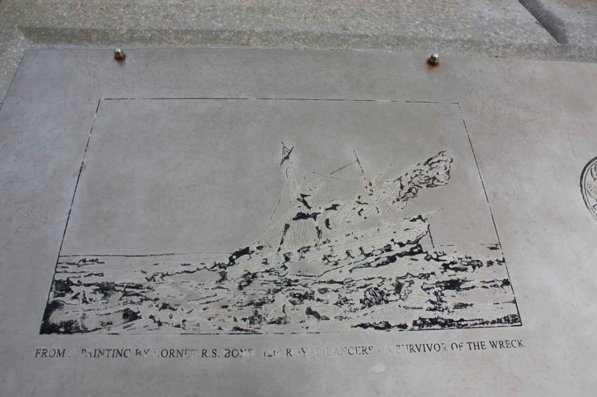 6. A painting drawn by a survivor of the wreck