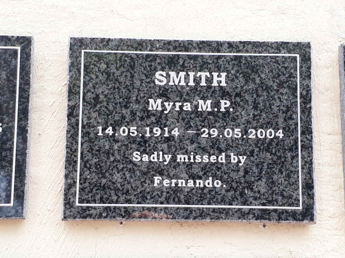 SMITH Myra M.P. 1914-2004
