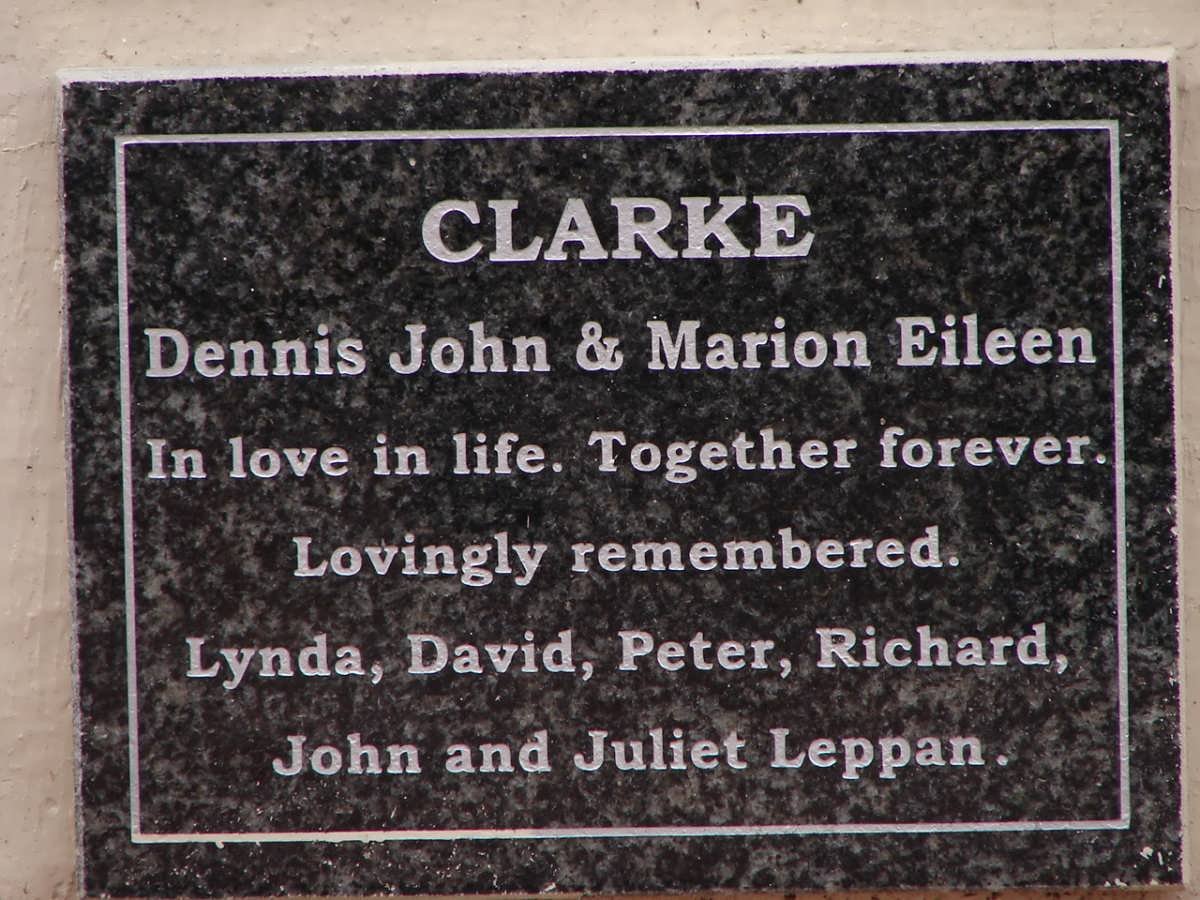 CLARKE Dennis John &amp; Marion Eileen