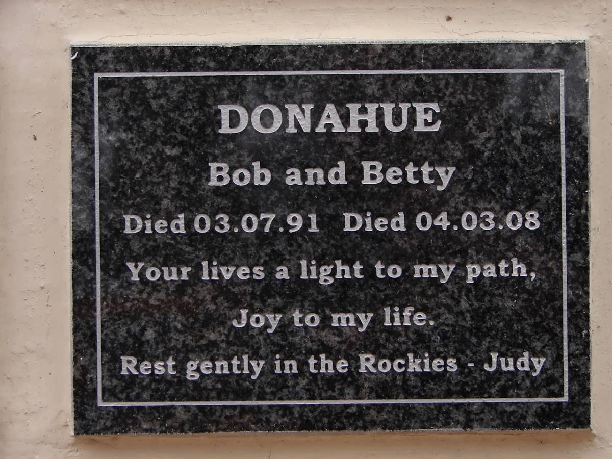 DONAHUE Bob -1991 &amp; Betty -2008