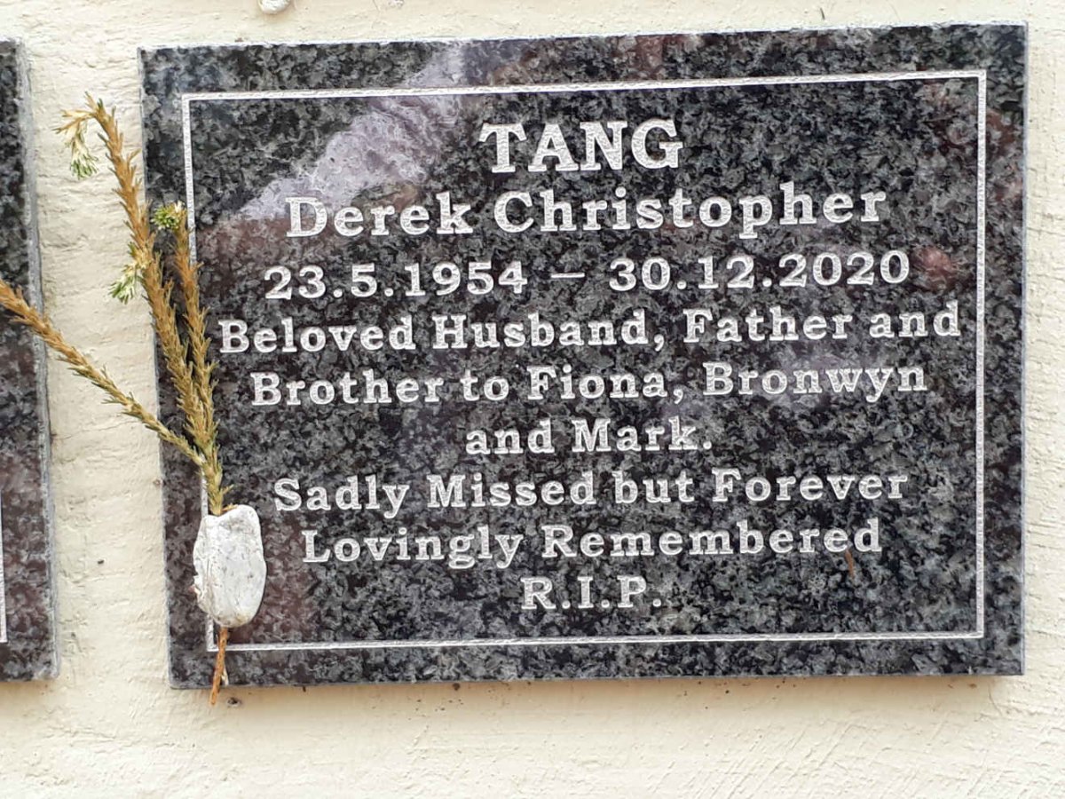TANG Derek Christopher 1954-2020