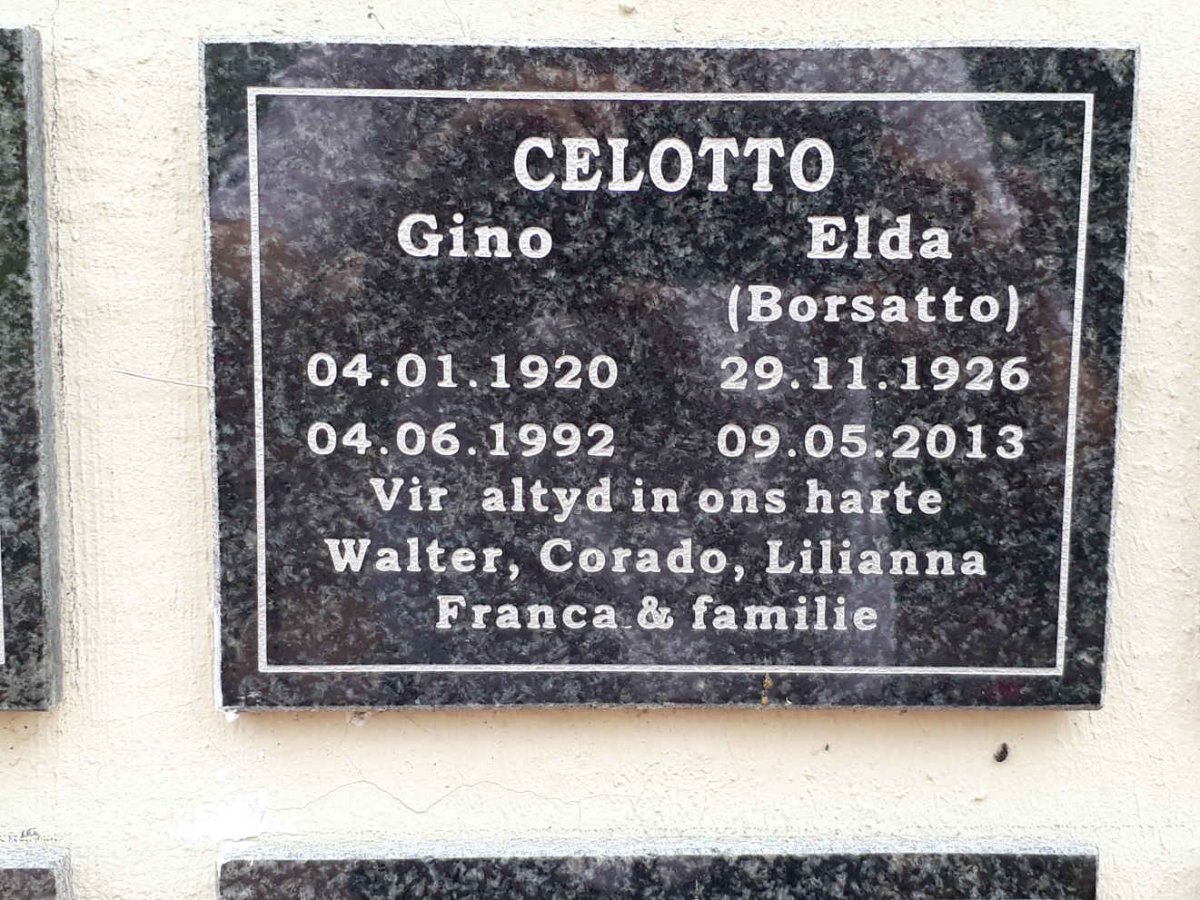 CELOTTO Gino 1920-1992 &amp; Elda BORSATTO 1926-2013
