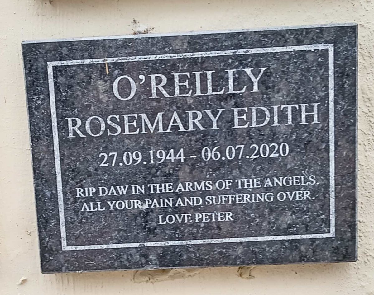 O'REILLY Rosemary Edith 1944-2020