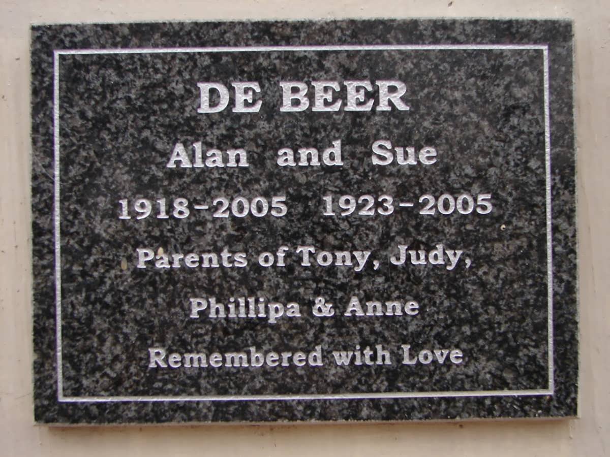 BEER Alan, de 1918-2005 &amp; Sue 1923-2005
