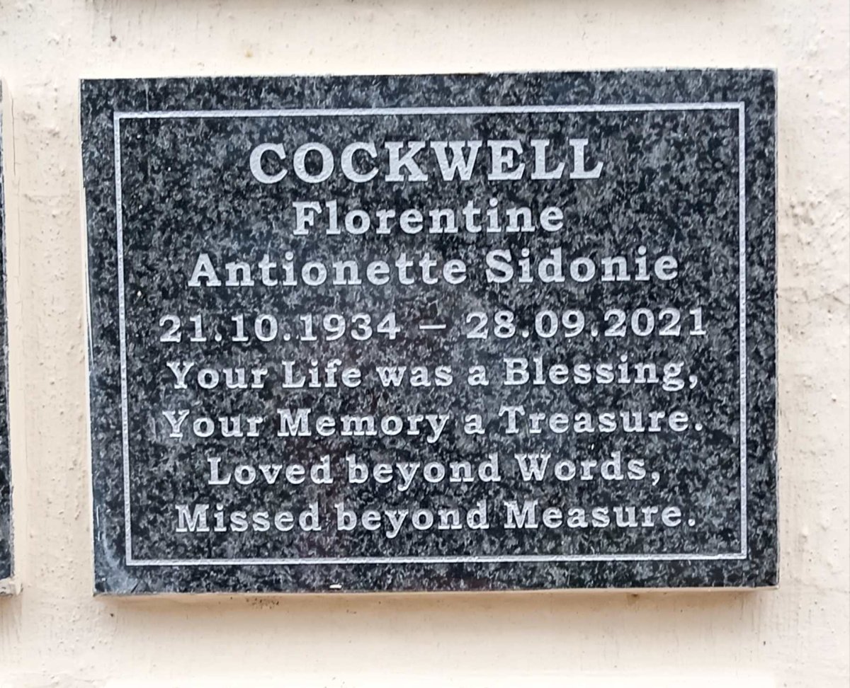 COCKWELL Florentine Antionette Sidonie 1934-2021