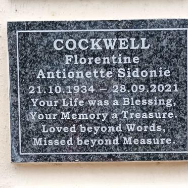 COCKWELL Florentine Antionette Sidonie 1934-2021