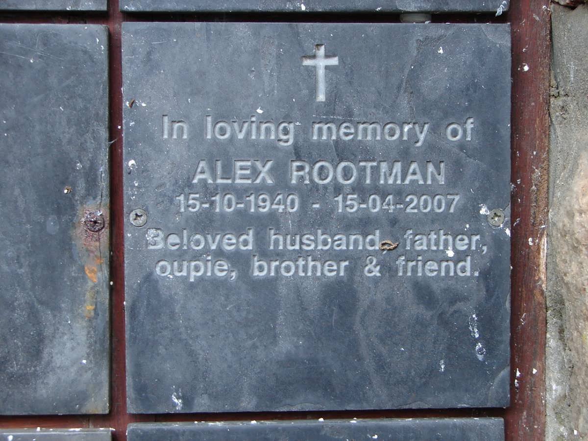 ROOTMAN Alex 1940-2007