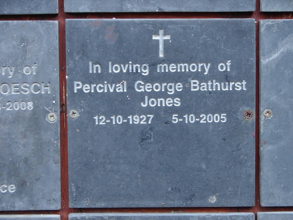 JONES Percival George Bathurst 1927-2005