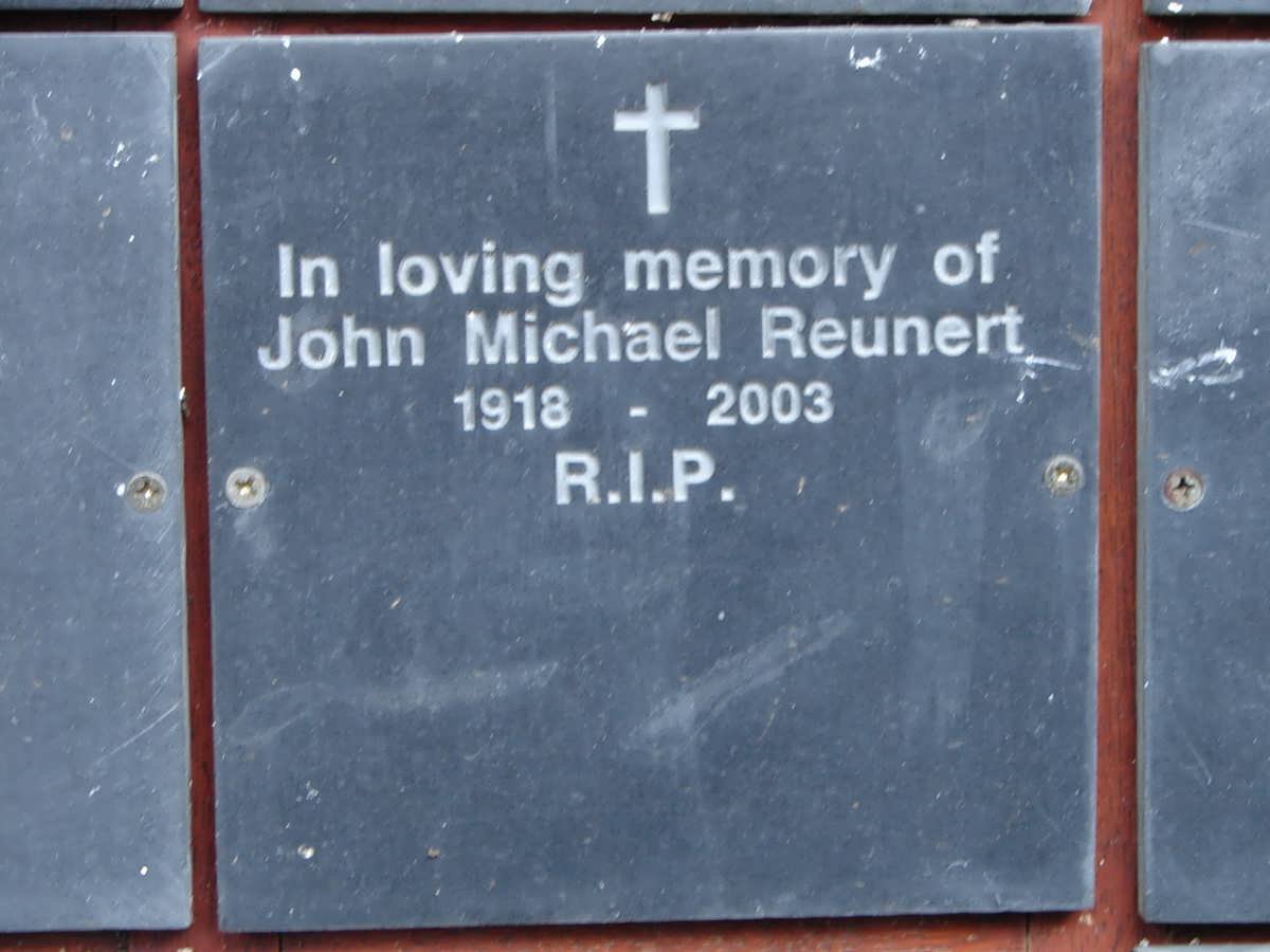 REUNERT John Michael 1918-2003