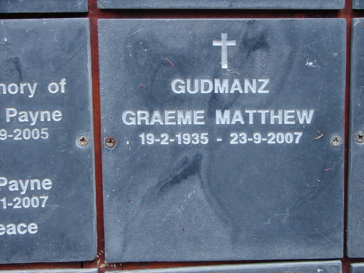 GUDMANZ Graeme Matthew 1935-2007