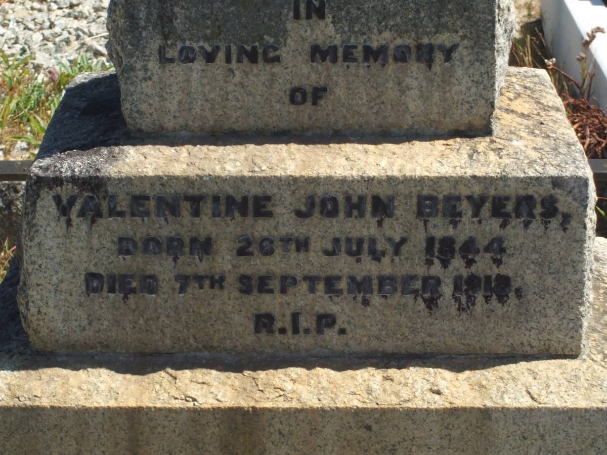 BEYERS Valentine John 1844-1918