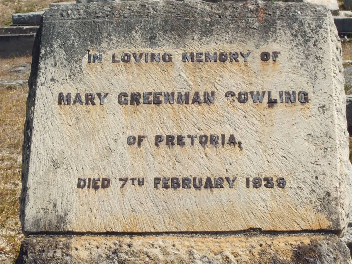 COWLING Mary Greenman -1939