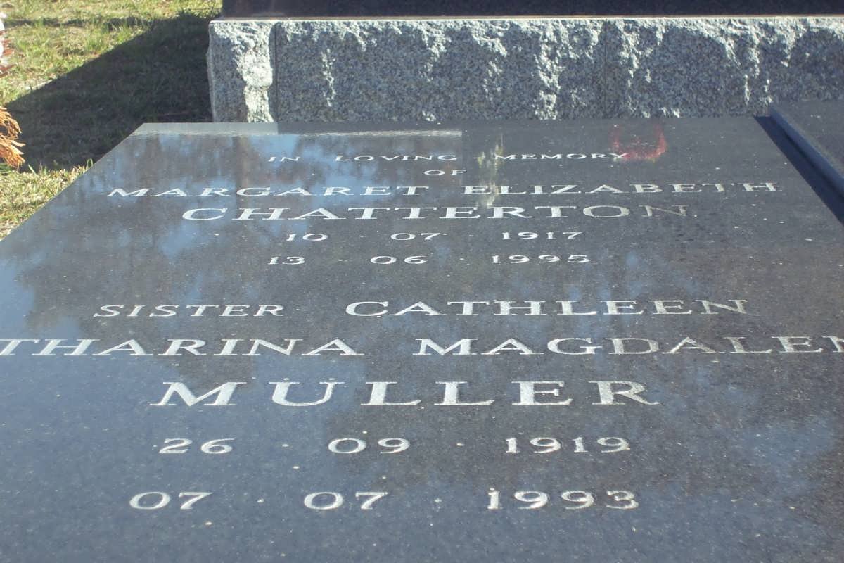 CHATTERTON Margaret Elizabeth 1917-1995 :: MULLER Cathleen Catharina Magdalena 1919-1993