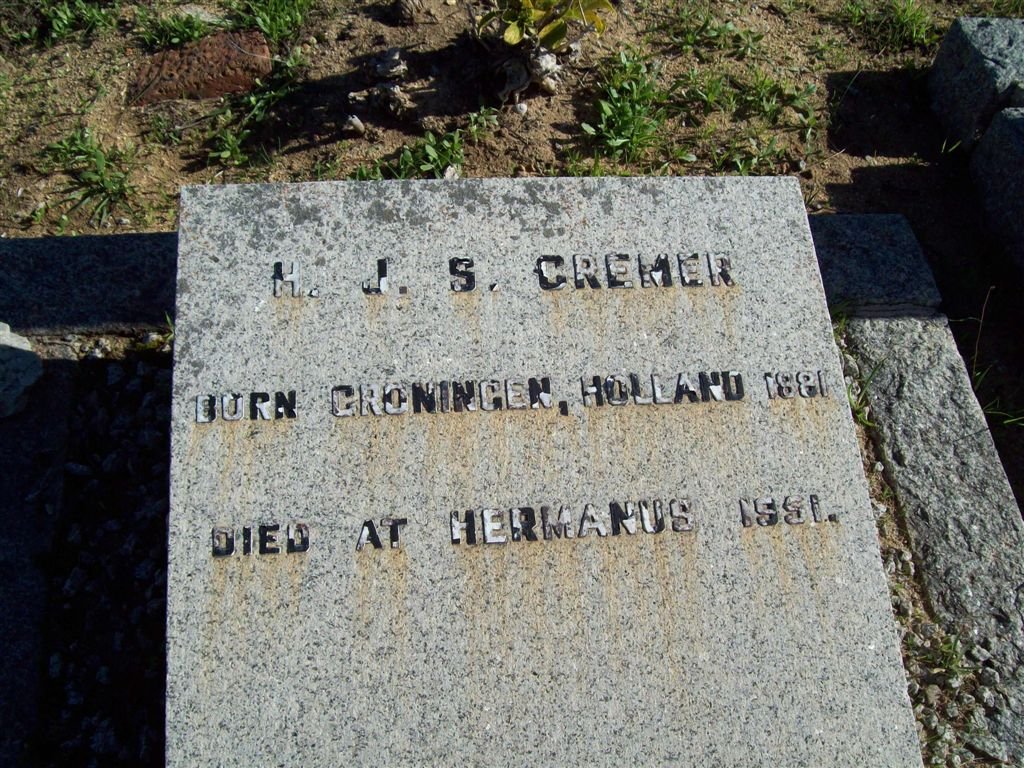 CREMER H.J.S. 1881-1951