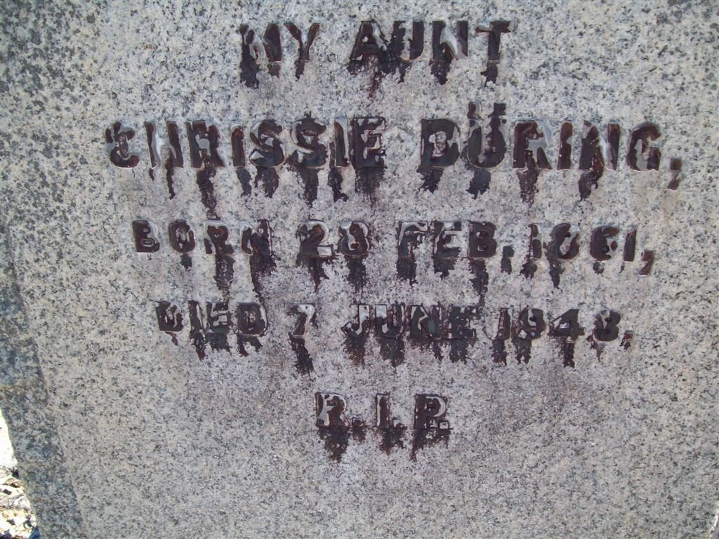 DURING Chrissie 1861-1948