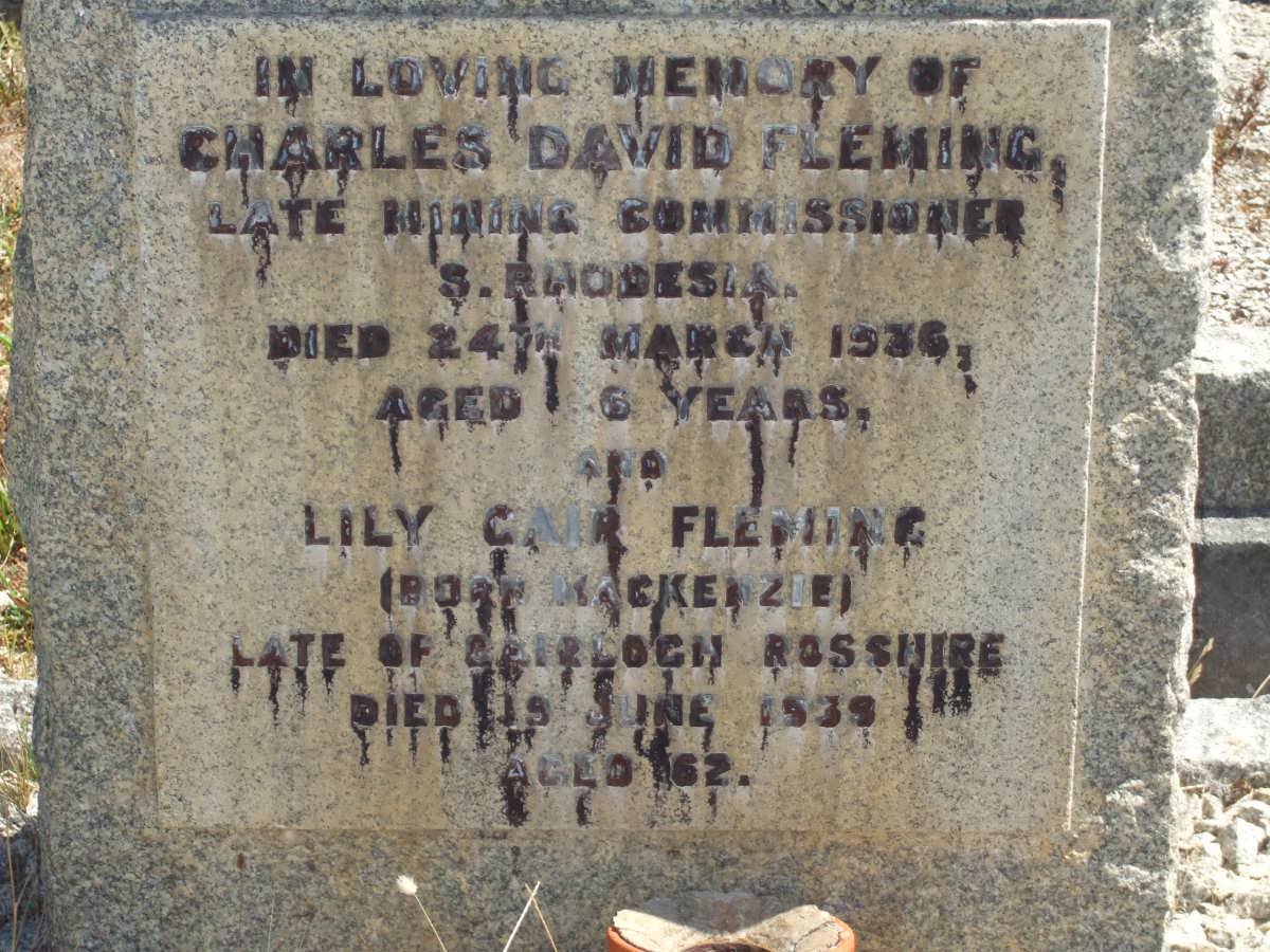 FLEMING Charles David -1936 ::  FLEMING Lily Cair nee MACKENZIE -1939