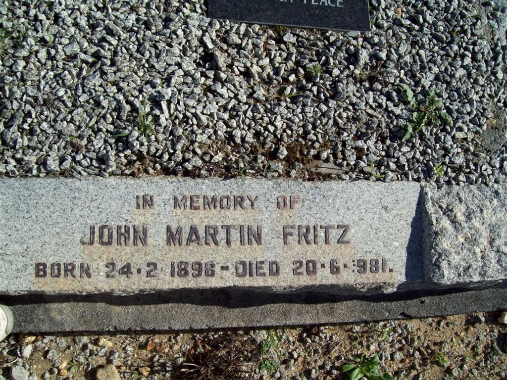 FRITZ John Martin 1898-1981