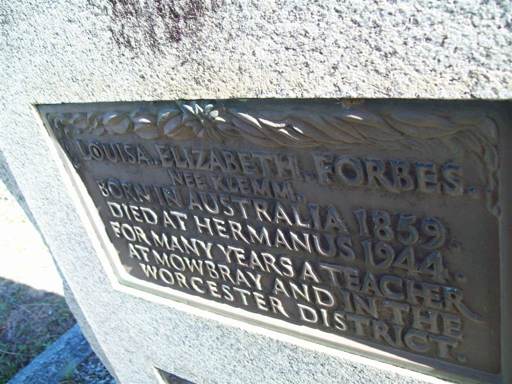 FORBES Louisa Elizabeth nee KLEMM 1859-1944
