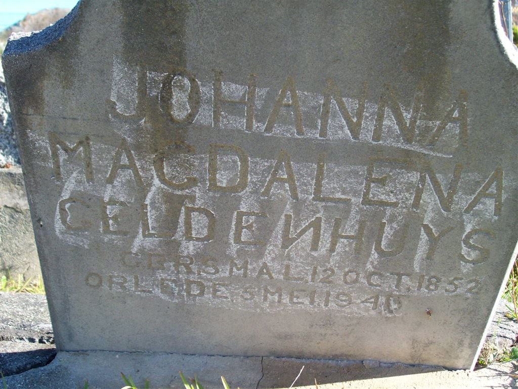 GELDENHUYS Johanna Magdalena 1852-1941