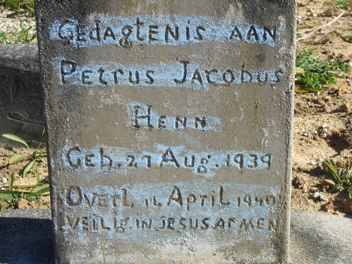 HENN Petrus Jacobus 1939-1940