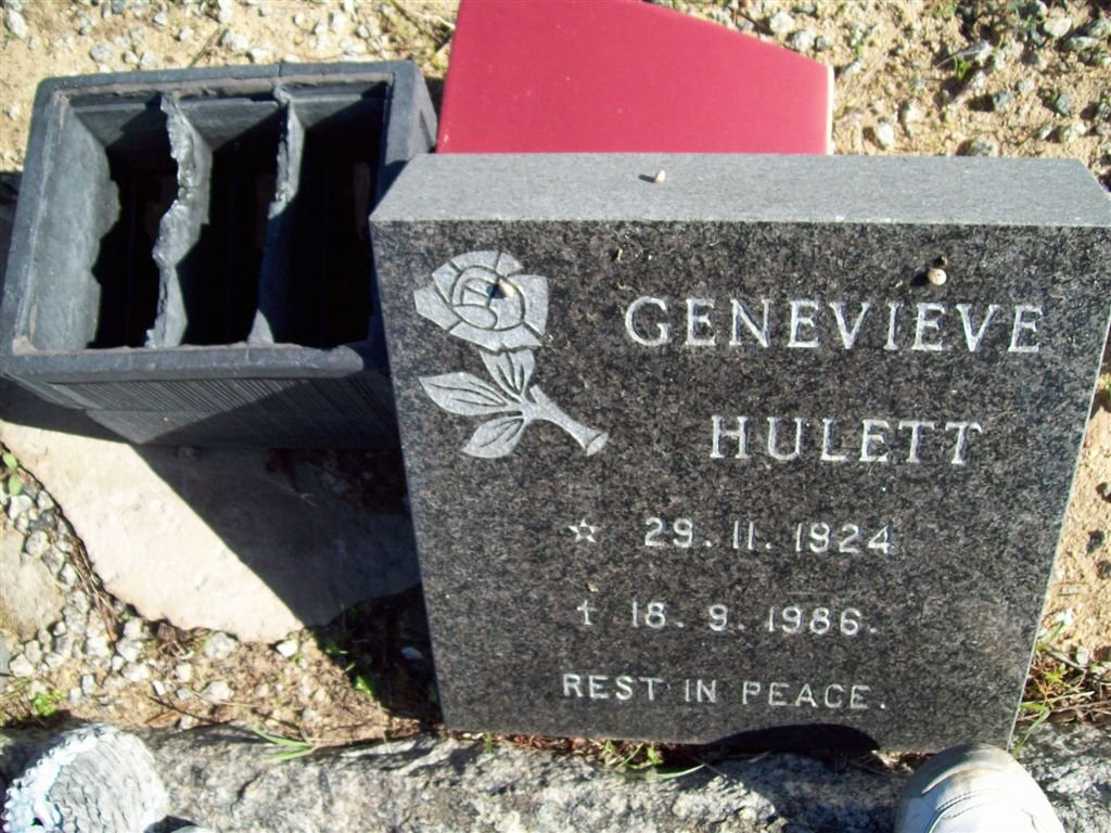 HULETT Genevieve 1924-1986